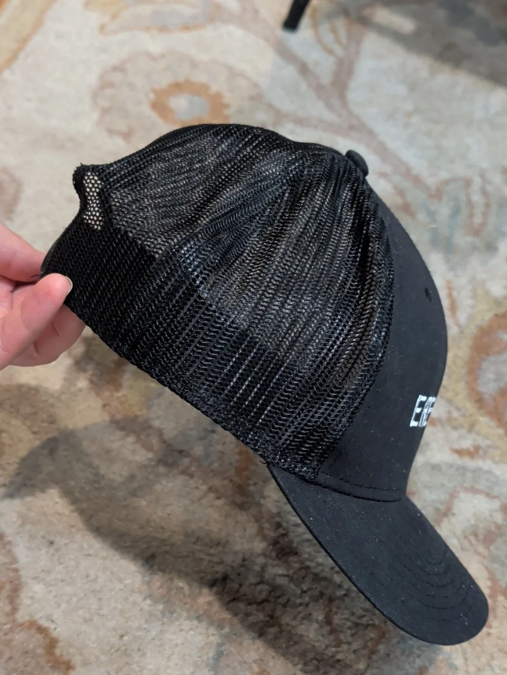 EREWHON Black Mesh 6 Panel Trucker Dad Hat